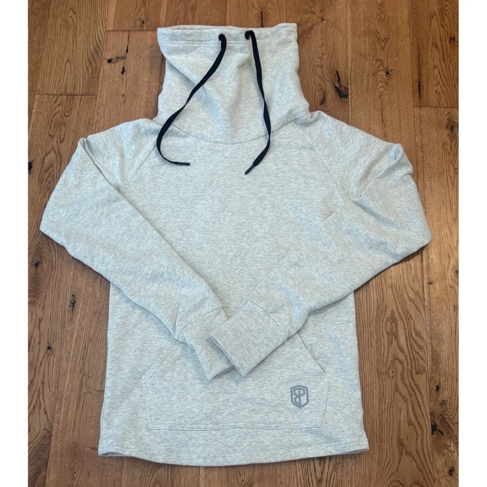 Born Primitive Rest Day Pullover Funnel Neck Hoodie Grey Heather Womens Small